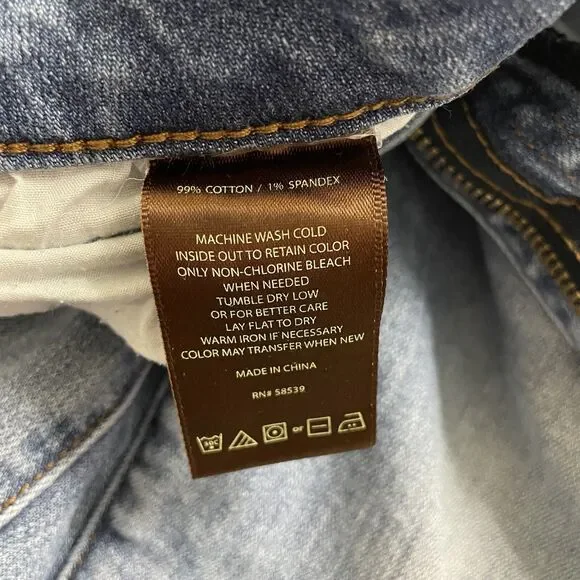 Kut from the Kloth Women's Size 8 Blue Low-Rise Distressed Skinny Jeans - Picture 7 of 10